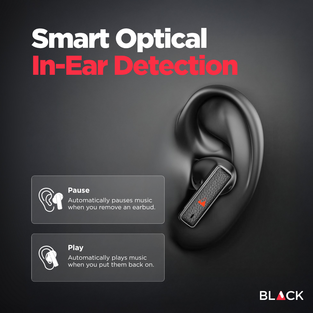 BLACK BassBuds X Hybrid 6 Mic ANC+ENC True Wireless (TWS) Earphones, Upto 45H Playtime, 1 Year Warranty BLACK BassBuds X Hybrid 6 Mic ANC+ENC True Wireless (TWS) Earphones, Upto 45H Playtime, 1 Year Warranty
